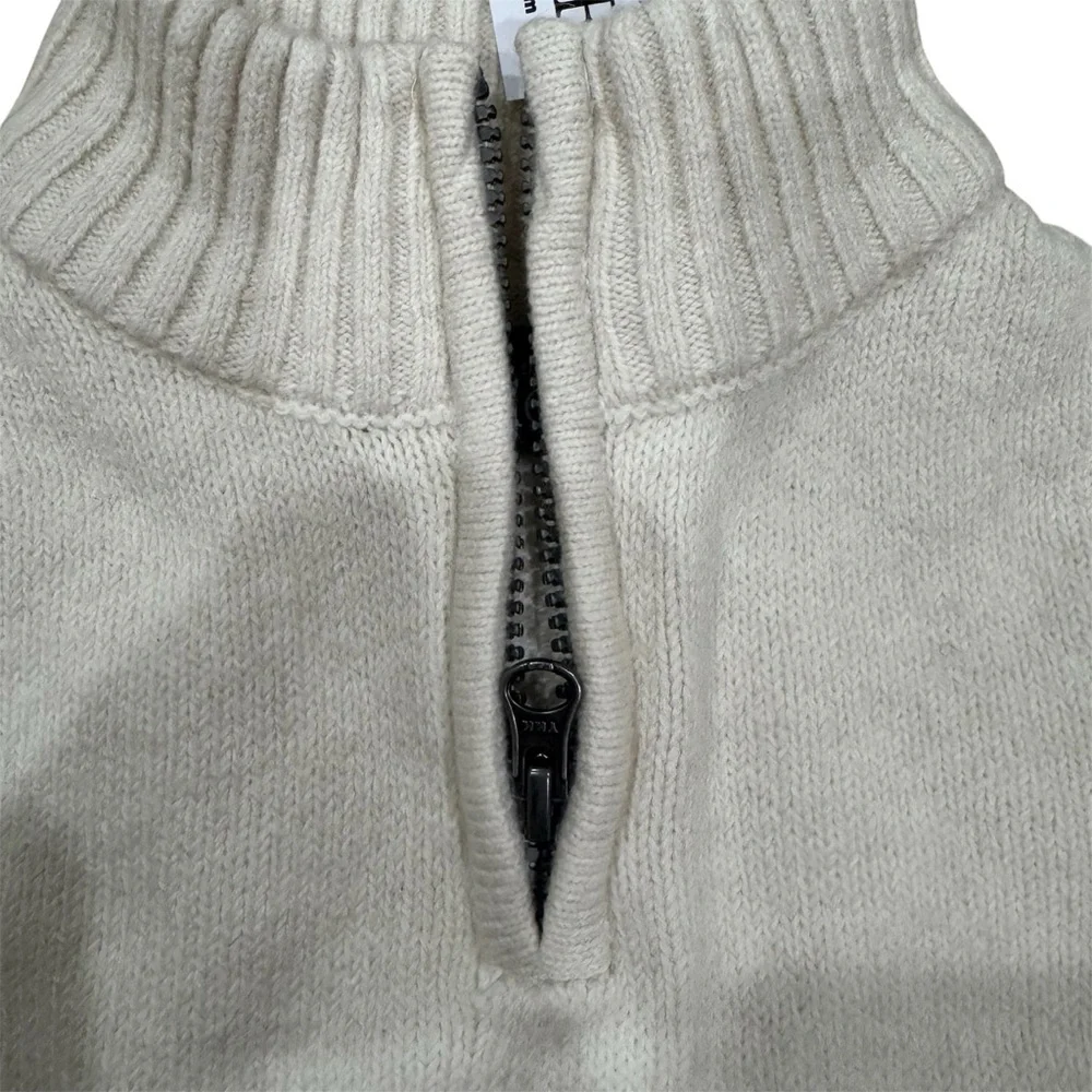 The Children’s Place Boys Half-Zip Sweater 4T Cream Knit Pullover NWT - Picture 4 of 5